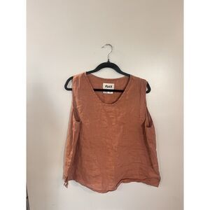 Flax 100% Linen Top Size Large